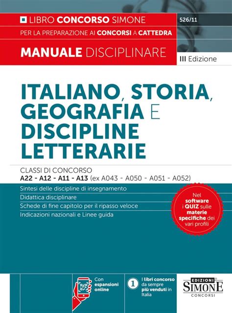 Italiano Storia Geografia E Discipline Letterarie Classi Di