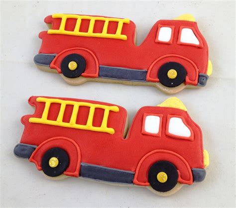 Fire Truck Cookies 3800dozen Firetruck Cake Firetruck Birthday