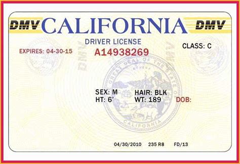 State Id Templates Download Free Of Blank Drivers License