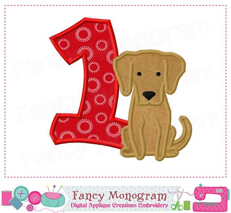 Dog Numbers Applique Puppy Numbers Design Puppy Numbers Etsy Uk