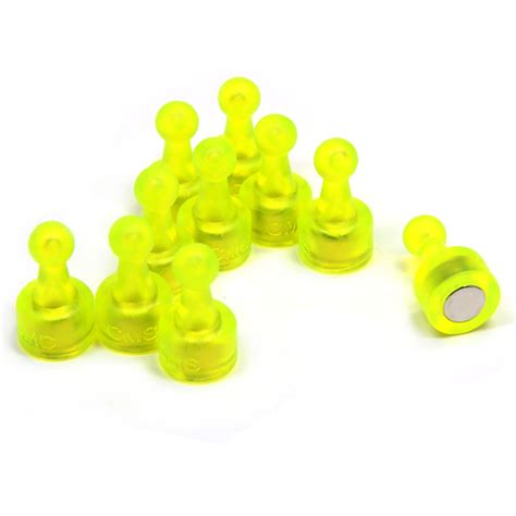 24 Ct Neopin® Clear Yellow Clear Magnetic Push Pins