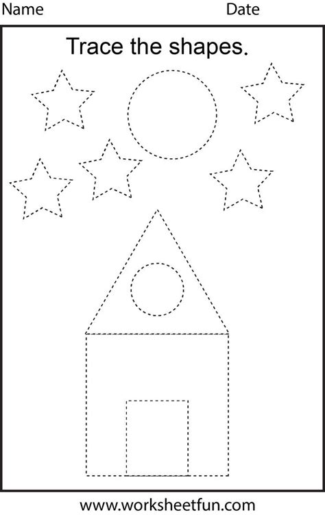 Tracing and color all the square, circle, oval, and stars. Preschool Worksheets / FREE Printable Worksheets | Free ...