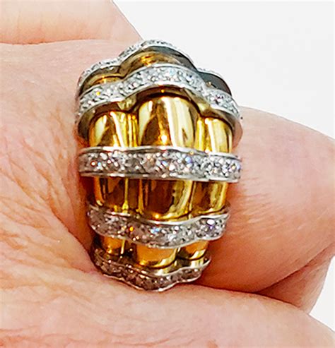 René Boivin Vintage Gold And Diamond Ring Primavera Gallery