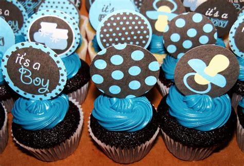 Thinking of serving baby shower cupcakes. Cupcake Delivery Dallas | Birthday, Wedding Cupcakes Dallas, TX: Mini Baby Boy Shower CupCakes