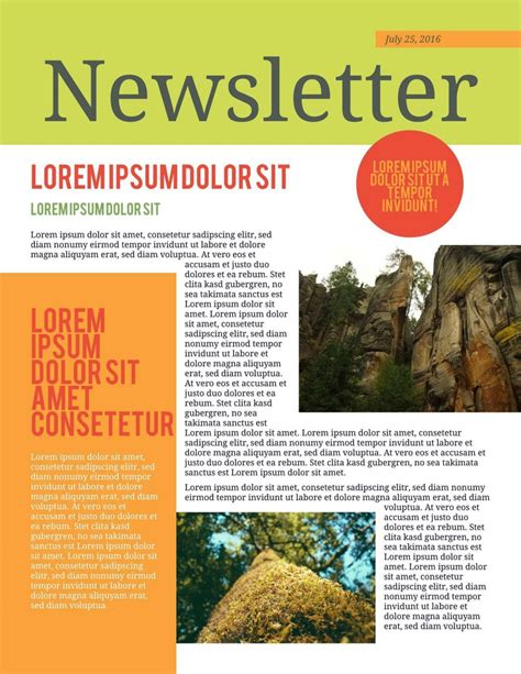 Printed Newsletter Template Free ~ Addictionary