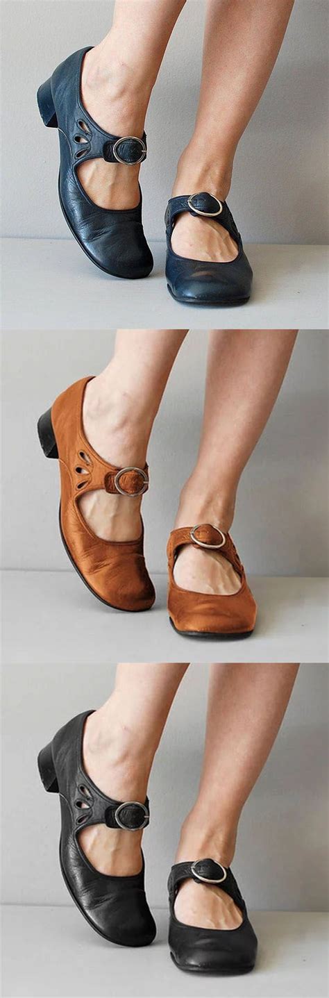 58 Off Todaymary Janes Summer Low Heel Vintage Women Shoes Trending