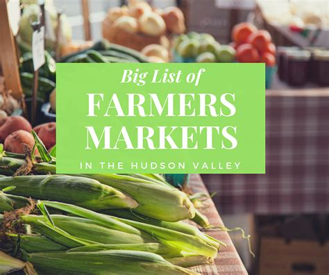 Hudson Valley Fall Farmers Markets List