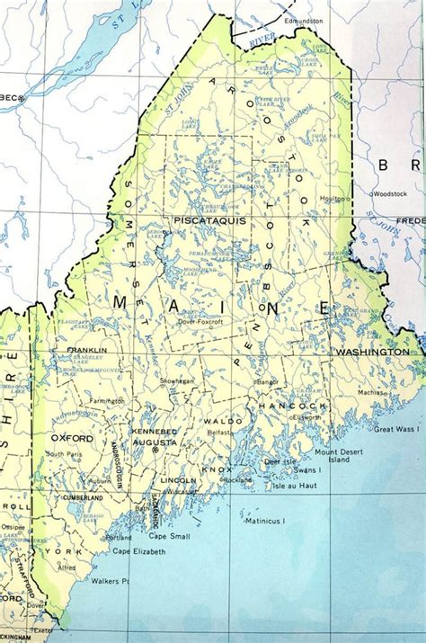 Map Of Maine America Maps Map Pictures