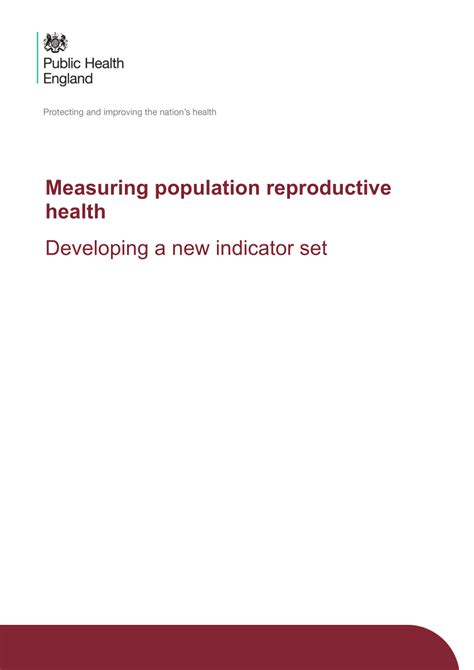 Pdf Measuring Population Reproductive Health Developing A New Indicator Set