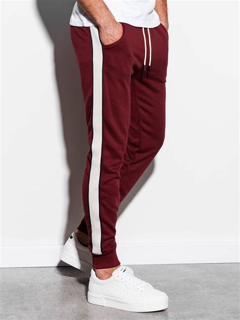 Mens Sweatpants P865 Dark Red Modone Wholesale Clothing For Men