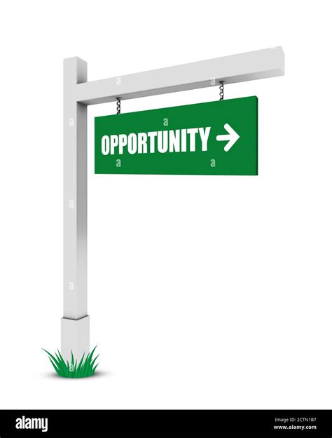 Opportunity Sign Isolated On White Stock Photo Alamy