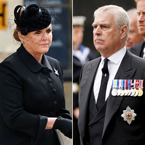 Prince Andrew Sarah Ferguson Attend Queen Elizabeths Funeral