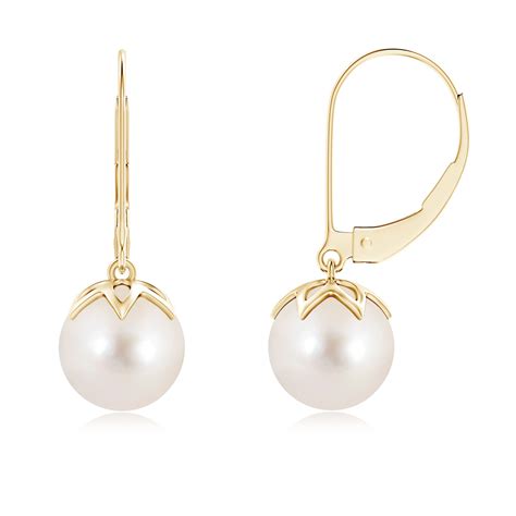 Angara Mm Freshwater Cultured Pearl Leverback Drop Earrings For