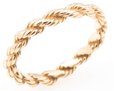 Lot Detail 14k Yellow Gold Rope Style Wedding Band
