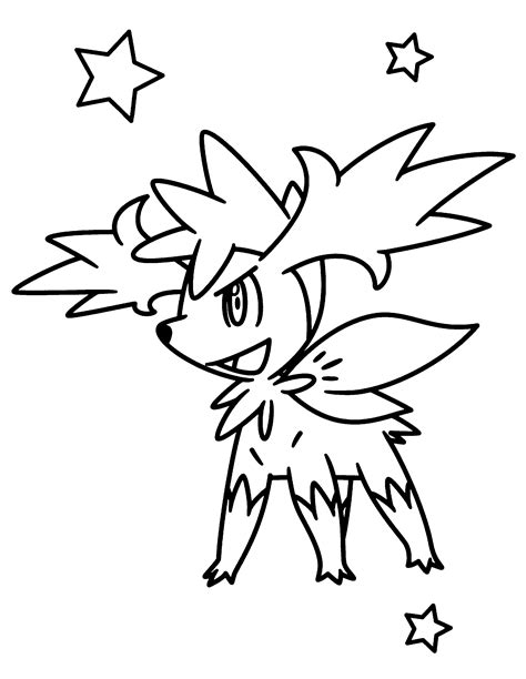 Pokemon Shaymin Sky Form Coloring Pages