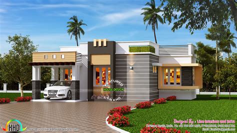 Sq Ft Contemporary Style Small House Kerala Home Design And