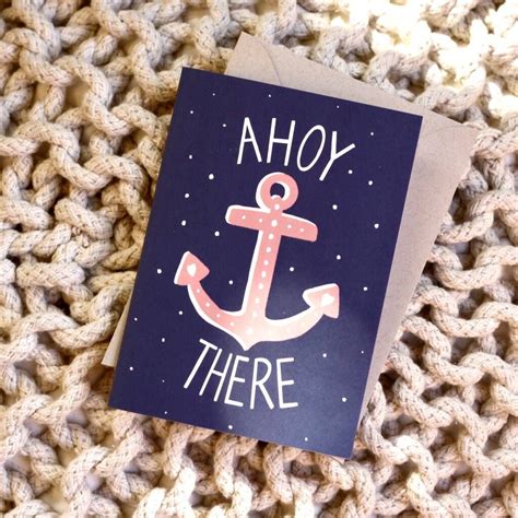 Ahoy There Greetings Card By Rock Paper Scissors Welcome Card Greeting Cards Cards