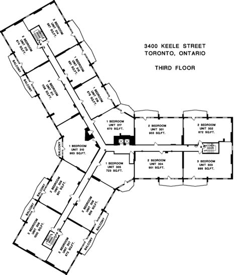 Floorplans For Apartments In Toronto At 3400 Keele Street Keele