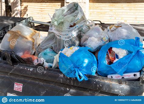Overflowing Garbage Cans Editorial Photography Image Of Litter 159592777