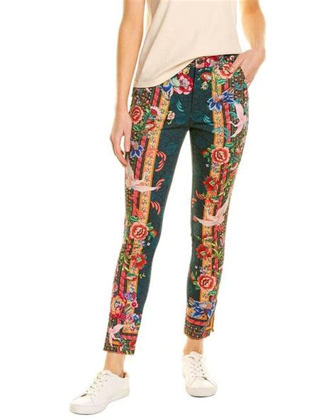 Johnny Was Cotton Aria Skies Multicolor Skinny Jean In Blue Save 37