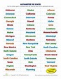 List of the 50 States in Alphabetical Order | The o'jays, Printables ...
