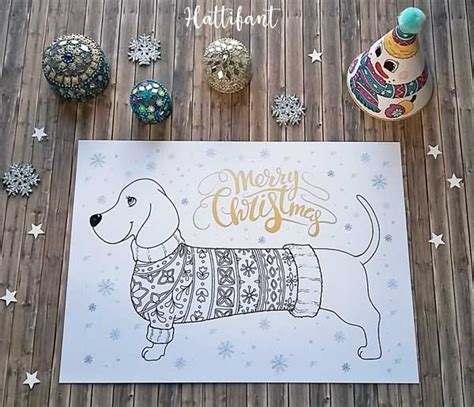 Click on any of the pictures of dogs above to start coloring. Dachshund Love - Coloring Papercraft - Hattifant