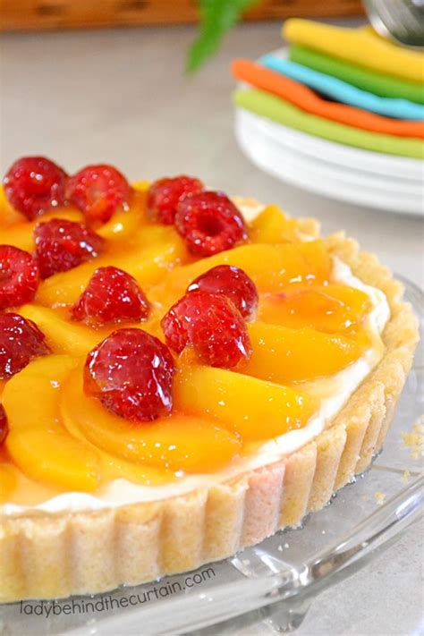 peaches and cream tart