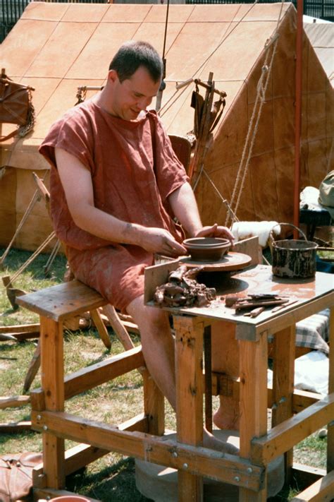 Ancient Romano British Potter At His Wheel Or Is It Chris Lydamore At