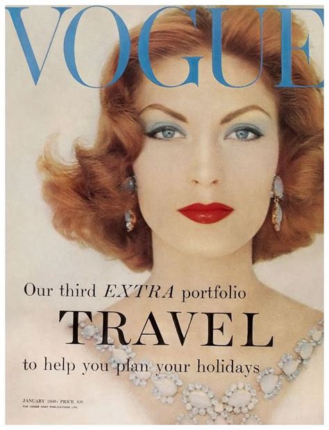 Vogue Uk Cover January 1958 Vogue Covers Vintage Vogue Covers