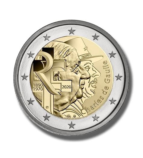 Coin 2 Euros Charles De Gaulle 2020 Br