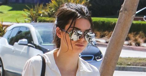 Kendall Jenner Gets Dangerously Close To A Nip Slip In Plunging Top
