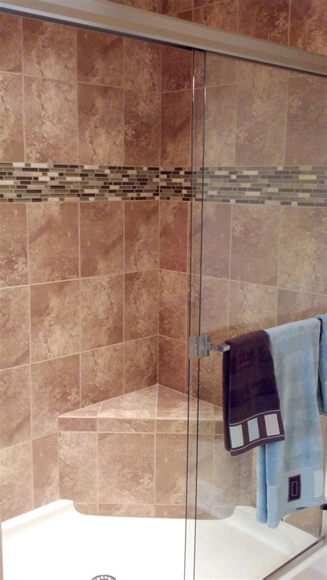 The shower bases with seat are made using a wide range of materials and come with a few unique showering should never be uncomfortable, and this seat integrated into the shower base is the. tile shower seat with acrylic base | Bathroom redo ...
