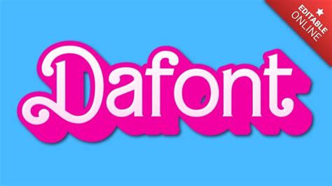 Dafont Barbie Font Text Effect Generator