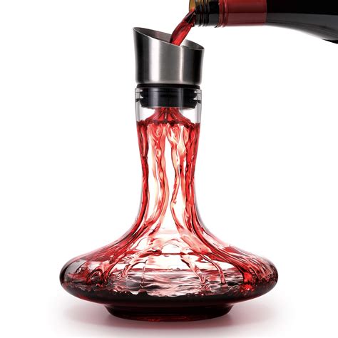 Buy Wine Decanter Built In Aerator Pourer Wine Carafe Red Wine Decanter 100 Lead Free Crystal