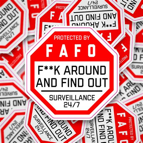 Fafo Security Sticker 3 2 Pack Censored Non Censored Versions