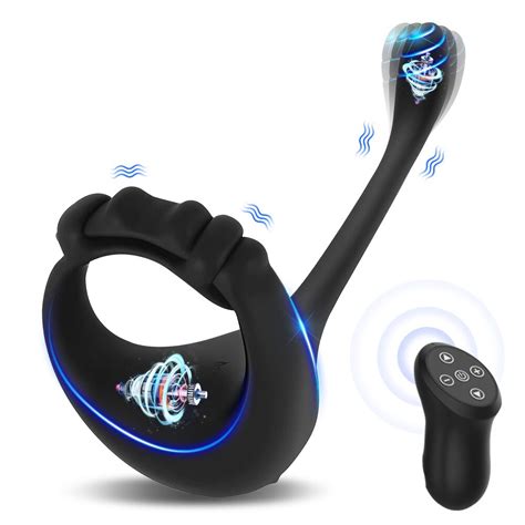 Wireless Remote Control Cock Ring Couple Vibrator With Dual Motor Cock Ring Adult Sex Toy Male