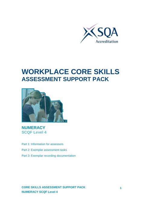 Workplace Core Skills Sqa Accreditation · Core Skills Assessment