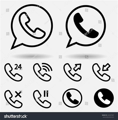 Outline Phone Button Whatsapp Icon Vector Background  Jpegeps