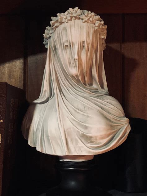 The Veiled Lady Bust Statue 19th Century Gothic Sculpture Etsy