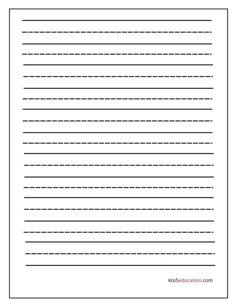 Free Handwriting Paper Cursive Worksheet Kto5education