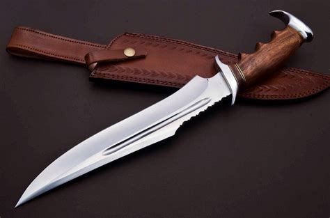 Handmade D Custom Steel Hunting Bowie Knife Fixed Blade With Etsy