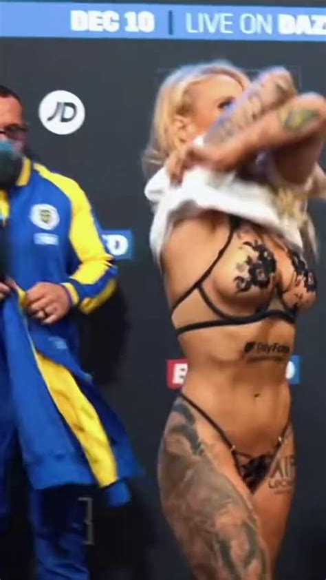 Aussie Female Boxing Star Shows Up At Weigh In Topless Causing
