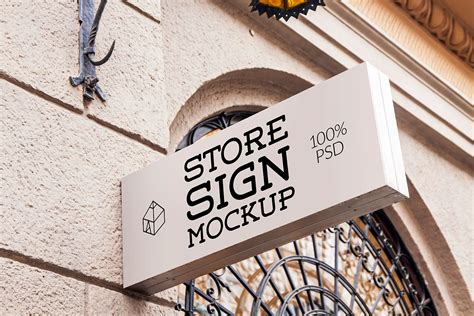 Free Store Sign Mockup Mockup World Hq