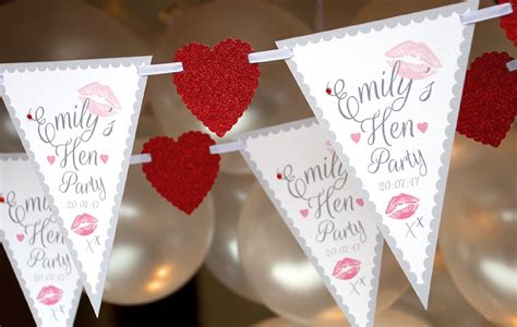 Personalised Hen Stag Party Bunting Hen Do Banner Hen Etsy