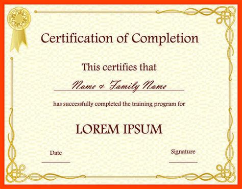 Certificate Template Free Download Powerpoint