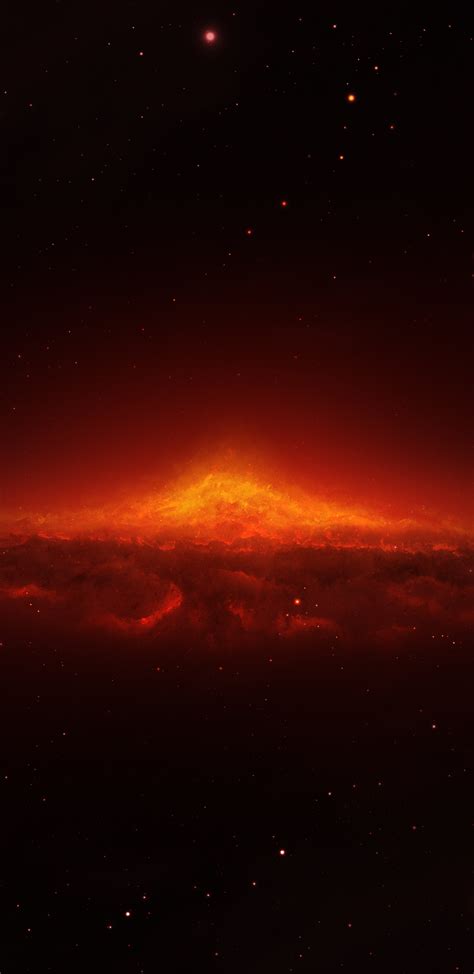 Download 1440x2960 Wallpaper Burning Star Nebula Clouds Dark Galaxy