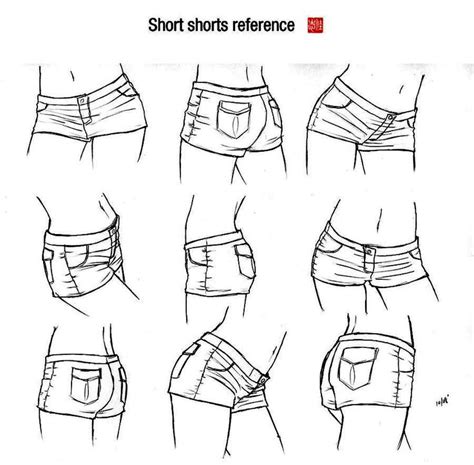 short shorts with images drawing clothes drawing reference drawings