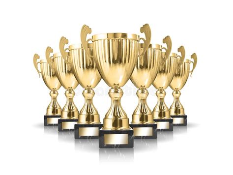 Golden Trophies Stock Image Image Of Object Leader 35781893
