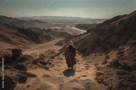 Moses In The Wilderness The Biblical Moses Walks Through The Sinai
