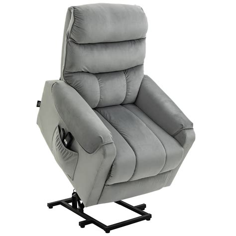 homcom electric power lift recliner vibration massage upholstered lounge chair sofa with remote